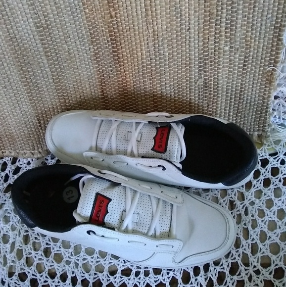 LEVI'S MEN'S WHITE LEATHER 51623902-W CASUAL SHOES - Picture 2 of 5